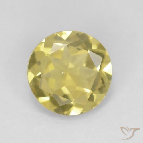 1.48ct Натуральный Землисто-желтый Берилл, Круглый, Чистота VVS