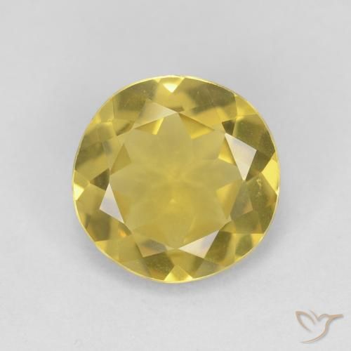 1.65ct Натуральный Желтоватое золото Берилл, Круглый, Чистота VVS