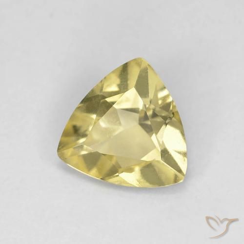 0.86ct Натуральный Светлая Лагуна Жёлтая Берилл, Триллион, Чистота VVS
