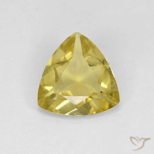 0.88ct Натуральный Medium Light-Yellow Берилл, Триллион, Чистота VVS