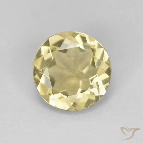 1.55ct Натуральный Теплый желтый Берилл, Круглый, Чистота VVS