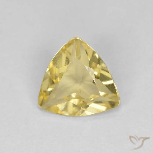 0.82ct Натуральный Светлое золото Берилл, Триллион, Чистота VVS