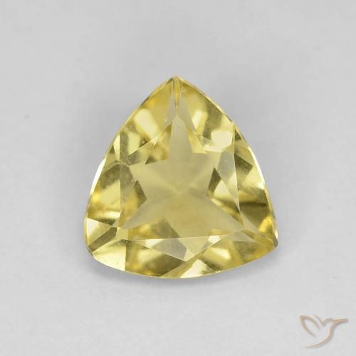 1.05ct Натуральный Светло-золотисто-желтый Берилл, Триллион, Чистота VVS