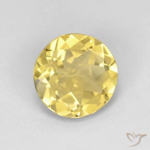 1.60 карата, натуральный Medium Light-Yellow Берилл, Круглый, Чистота VVS