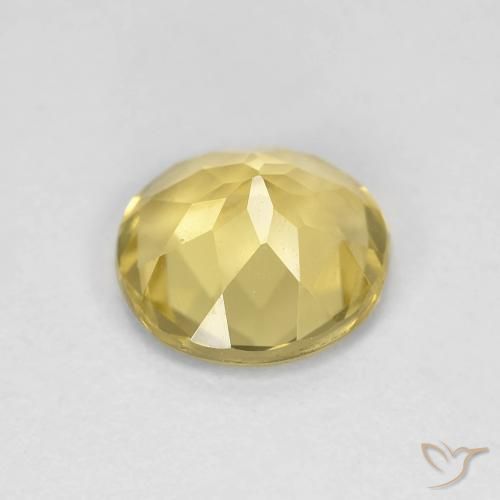 1.60 карата, натуральный Medium Light-Yellow Берилл, Круглый, Чистота VVS