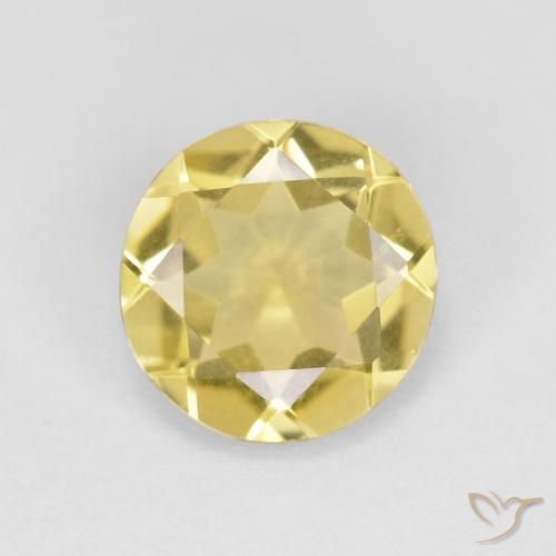 1.04ct Натуральный Тосканский желтый Берилл, Круглый, Чистота VVS