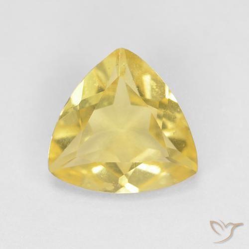 0.94ct Натуральный Светло-желтый Берилл, Триллион, VVS-VS
