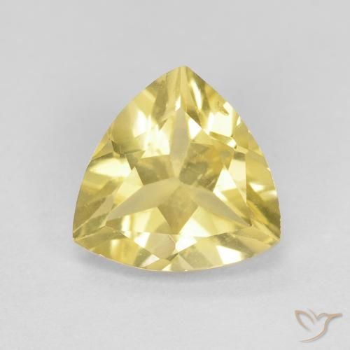 1.30ct Натуральный Тосканский желтый Берилл, Триллион, VVS-VS