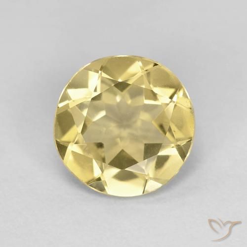 1.60ct Натуральный Светлое золото Берилл, Круглый, Чистота VVS
