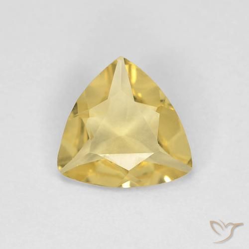 0.65ct Натуральный Светлое золото Берилл, Триллион, Чистота VVS