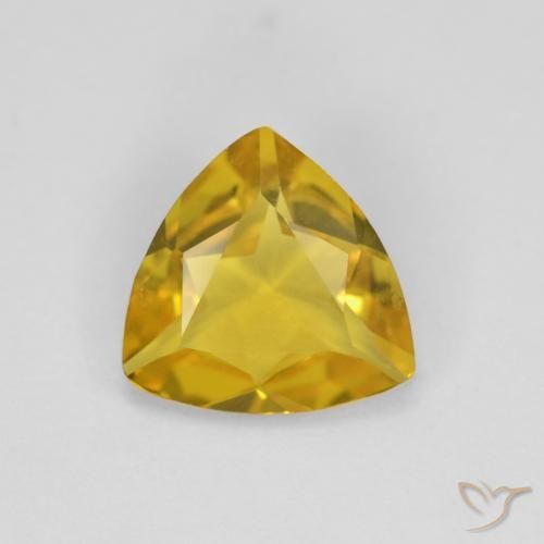 1.13ct Натуральный Средний желтый Берилл, Триллион, Чистота VVS