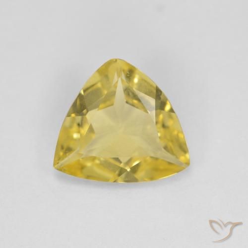 0.98ct Натуральный Светло-золотисто-желтый Берилл, Триллион, Чистота VVS