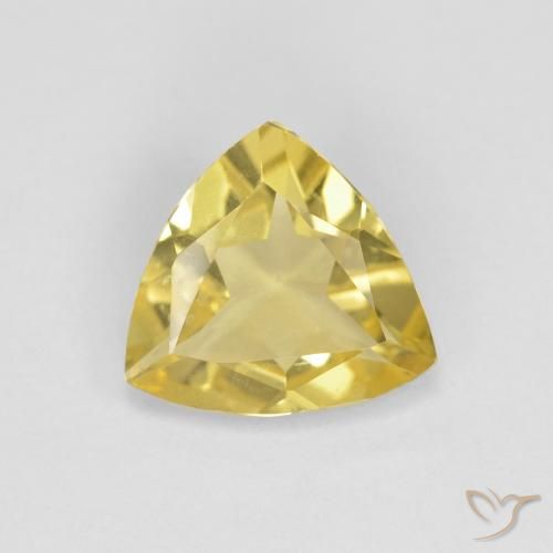 1.27ct Натуральный Светлое золото Берилл, Триллион, Чистота VVS