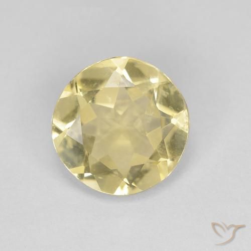 1.63ct Натуральный Банановый желтый Берилл, Круглый, Чистота VVS