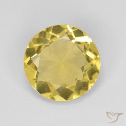 1.94ct Натуральный Medium Light-Yellow Берилл, Круглый, Чистота VVS