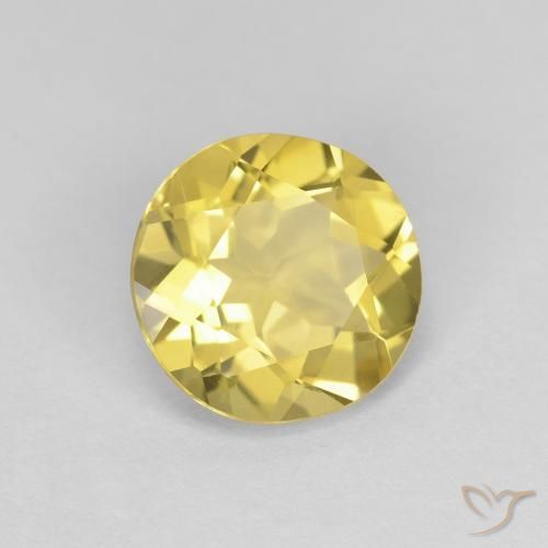 1.44ct Натуральный Тосканский желтый Берилл, Круглый, Чистота VVS