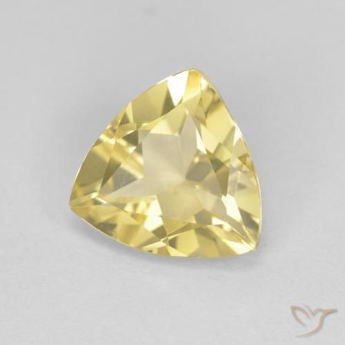 1.45 карата, натуральный Medium Light-Yellow Берилл, Триллион, Чистота VVS