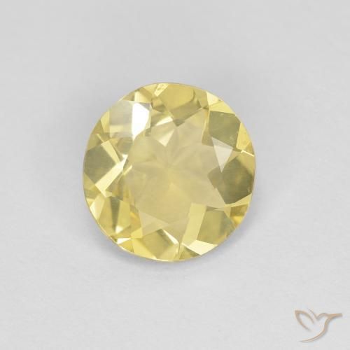 1.09 карата, натуральный Medium Light-Yellow Берилл, Круглый, Чистота VVS