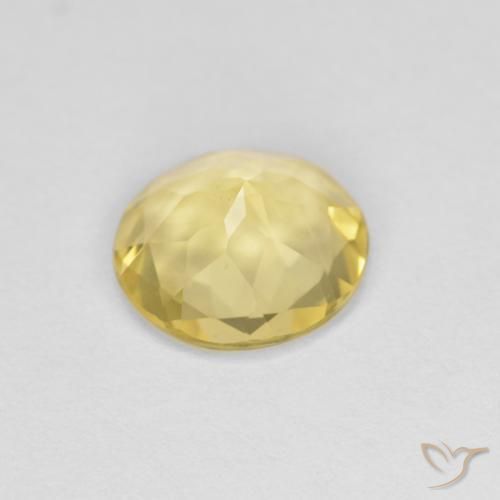 1.09 карата, натуральный Medium Light-Yellow Берилл, Круглый, Чистота VVS