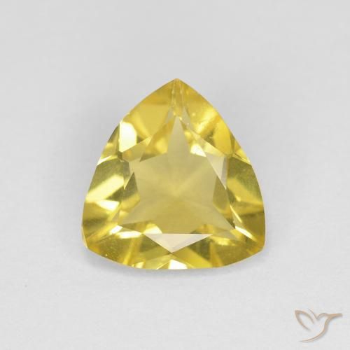 1.17ct Натуральный Средний желтый Берилл, Триллион, Чистота VVS
