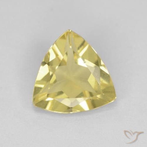 1.19ct Натуральный Светлое золото Берилл, Триллион, VVS-VS
