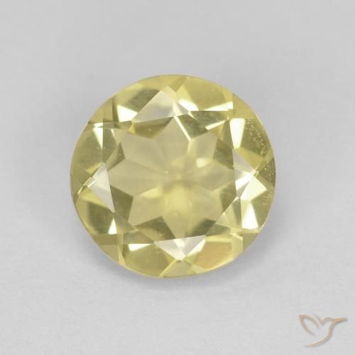 1.62ct Натуральный Светло-землисто-желтый Берилл, Круглый, VVS-VS