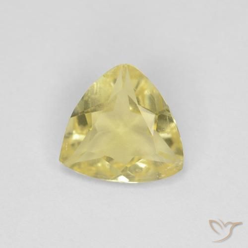 0.81ct Натуральный Светло-желтый Берилл, Триллион, VVS-VS