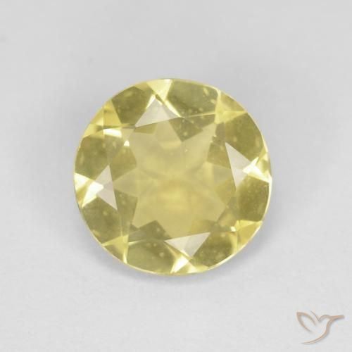 1.45ct Натуральный Теплый желтый Берилл, Круглый, VVS-VS