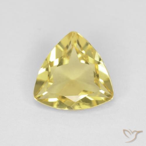 1.22ct Натуральный Очень светлый дижонский желтый Берилл, Триллион, VVS-VS