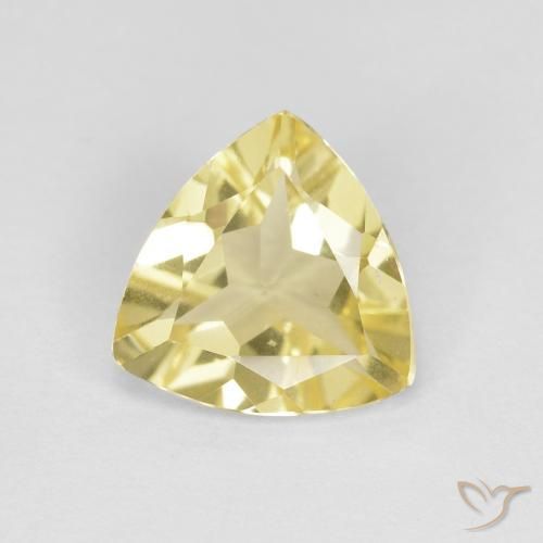 1.09ct Натуральный Теплый желтый Берилл, Триллион, VVS-VS