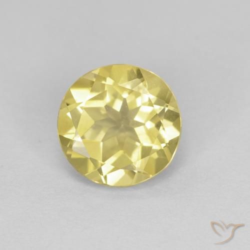 1.23ct Натуральный Тосканский желтый Берилл, Круглый, VVS-VS
