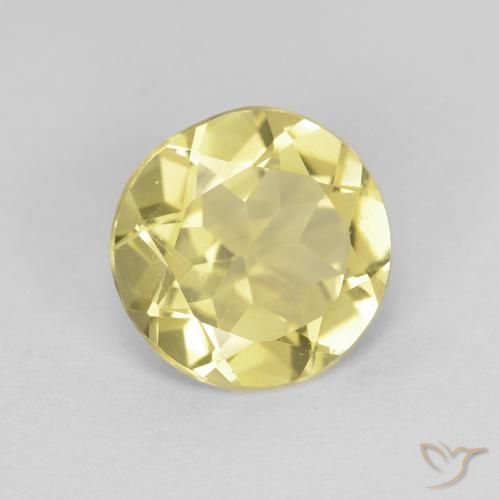 1.61 карата, натуральный Medium Light-Yellow Берилл, Круглый, VVS-VS
