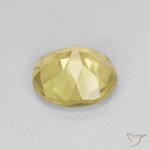 1.61 карата, натуральный Medium Light-Yellow Берилл, Круглый, VVS-VS