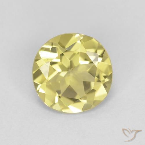 1.05ct Натуральный Светло-желтый Берилл, Круглый, Чистота VVS