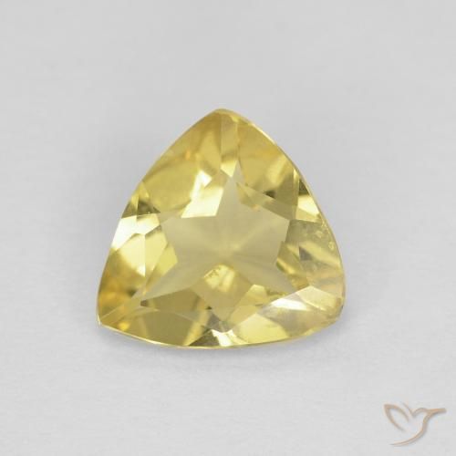 0.96ct Натуральный Средний желтый Берилл, Триллион, Чистота VVS