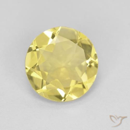 1.45 карата, натуральный Medium Light-Yellow Берилл, Круглый, Чистота VVS