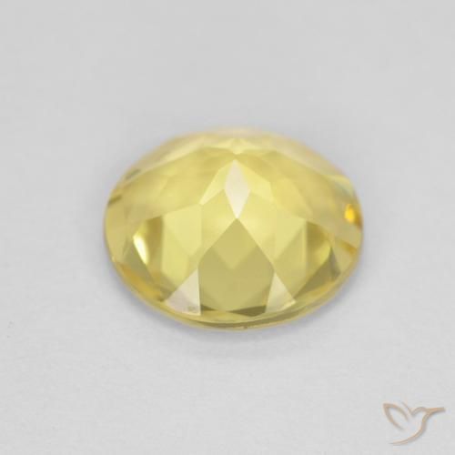1.45 карата, натуральный Medium Light-Yellow Берилл, Круглый, Чистота VVS