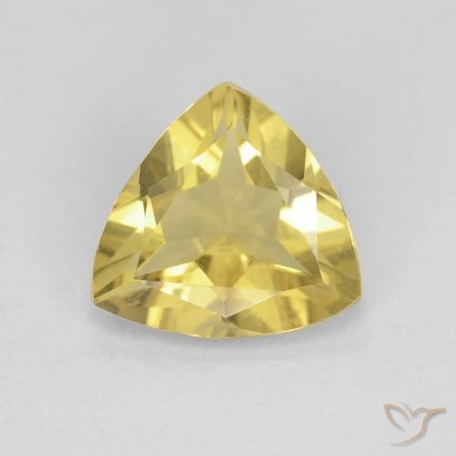 1.34ct Натуральный Средний желтый Берилл, Триллион, Чистота VVS