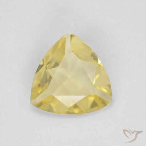 0.75ct Натуральный Средний желтый Берилл, Триллион, Чистота VVS