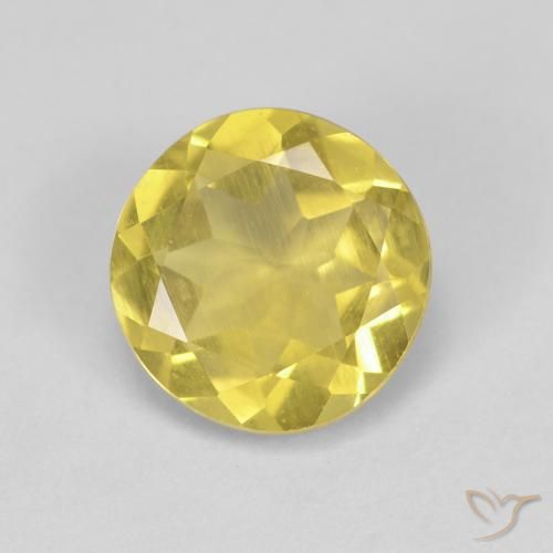 1.54ct Натуральный Светло-медово-желтый Берилл, Круглый, Чистота VS