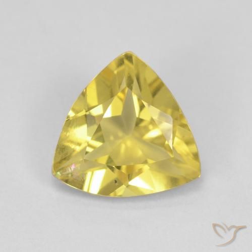 1.26ct Натуральный Medium Light-Yellow Берилл, Триллион, Чистота VS