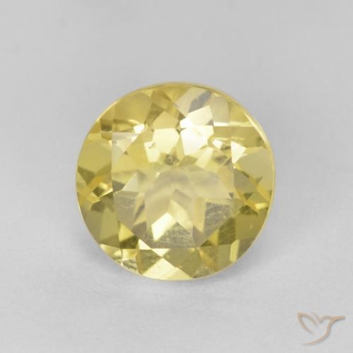 1.46ct Натуральный Medium Light-Yellow Берилл, Круглый, Чистота VS