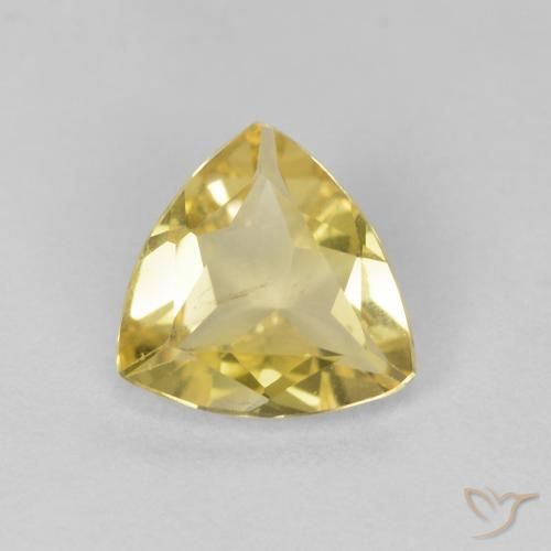 0.77ct Натуральный Medium Light-Yellow Берилл, Триллион, Чистота VS