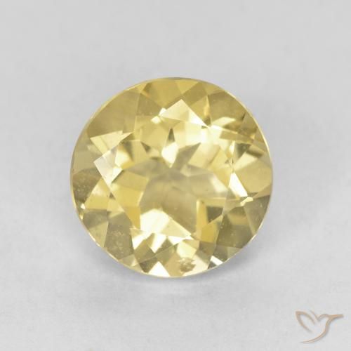 1.75ct Натуральный Светло-желтый Берилл, Круглый, Чистота VS