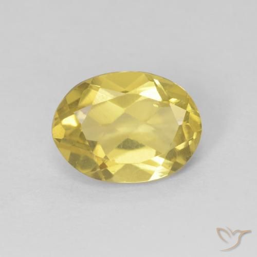 1.17ct Натуральный Средний желтый Берилл, Овал, Чистота VS