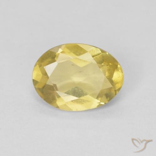 1.07ct Натуральный Средний желтый Берилл, Овал, Чистота VS
