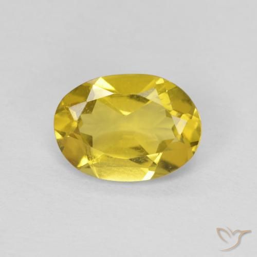1.01ct Натуральный Средний желтый Берилл, Овал, Чистота VS