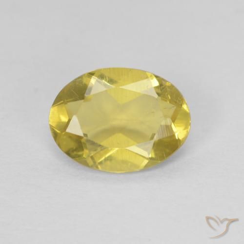 1.01ct Натуральный Тосканский желтый Берилл, Овал, Чистота VS