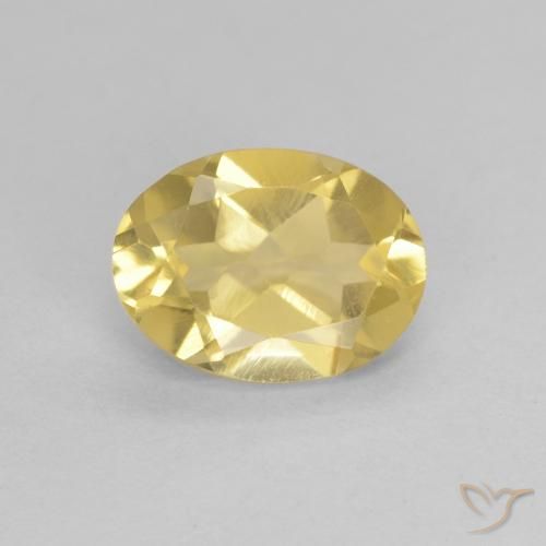 1.17ct Натуральный Светло-желтый Берилл, Овал, Чистота VVS