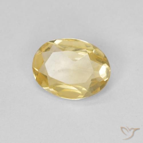 0.84ct Натуральный Светлое золото Берилл, Овал, Чистота VVS